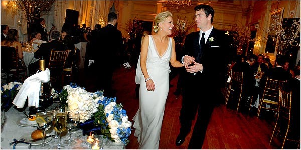 Megyn and Douglas’s wedding picture. Image Source: The New York Times