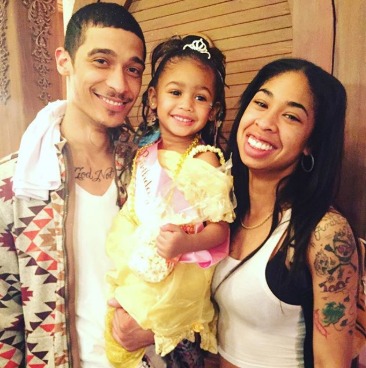 Amarah with her husband and daughter Image Source: Instagram@skeezydoesit