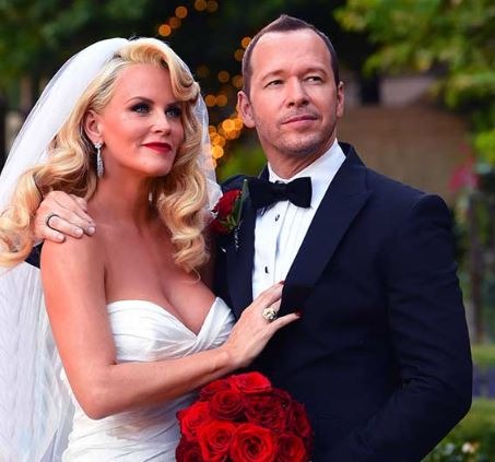 Donnie Wahlberg on the day of his wedding with his present wife, Jenny McCarthy Image Credit: The Knot News