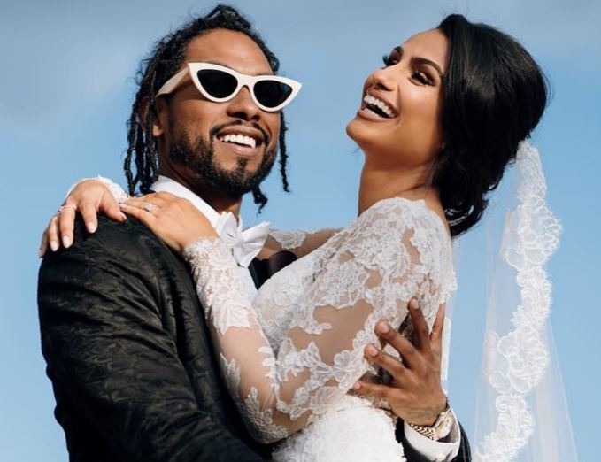 Nazanin with her husband, Miguel on the wedding day