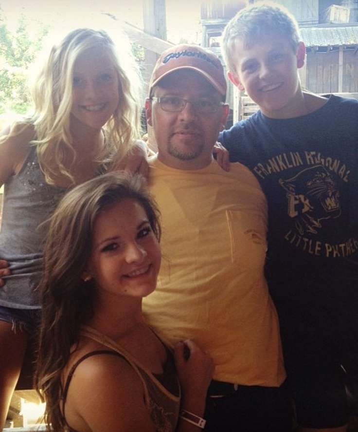 Randy Hyland with his three children, Brooke, Josh, and Paige Hyland