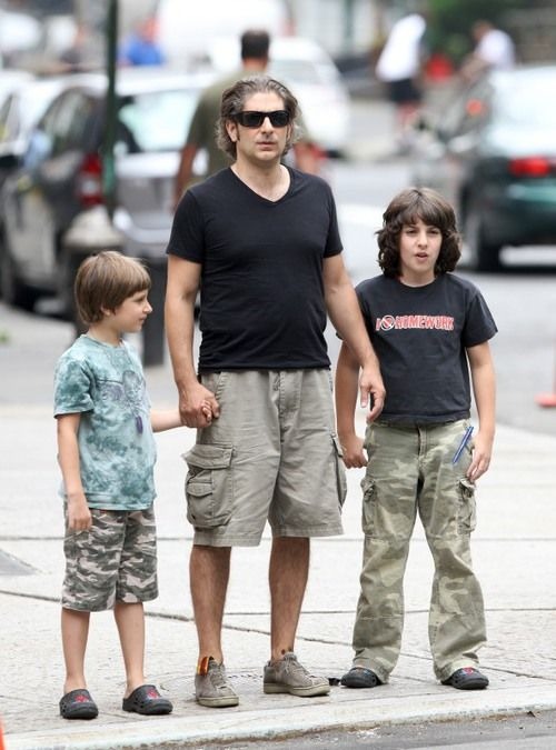 Michael Imperioli with his two sons, Vadim and David Imperioli. Image Source: Pinterest