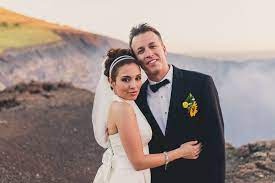 Reed Timmer with his ex-wife, Maria Molina