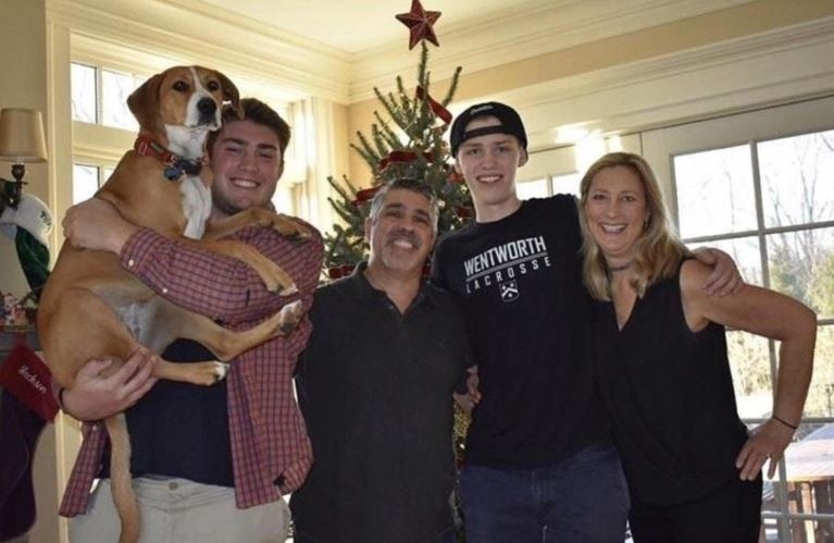 On the Occasion of Christmas: Gary Dell’Abate with his wife, Mary Caracciolo, two sons, Jackson, Lucas, and their pet dog. Reddit
