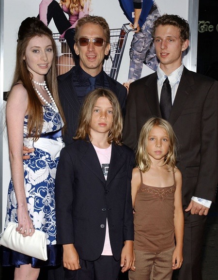 Picture: Andy Dick with his three kids named Lucas Dick, Meg Dick, Jacob Dick and wife, Lena Sved Source: Zimbo