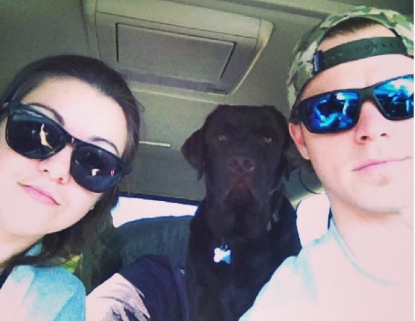 Lakyn Pennington, her husband Brock Holt and their dog, Tank. Image Source: Instagram.