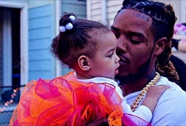 Young aged Zaviera Maxwell with her father, Fetty Wap