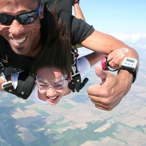 Cassidy Hubbarth’s sky diving picture, Image Source: Instagram