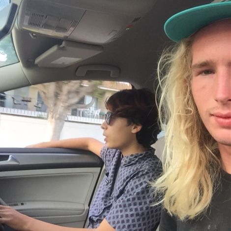 Picture: Josh Ovalle while driving, Source: Instagram(@filmquaker)
