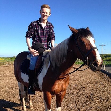 Scottish Actor John Bell riding a horse, Picture Source: johnhunterbell