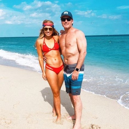 Image: Sportscaster, Jane Slater with her boyfriend, Trey White on South Beach, Miami, Florida Source: Instagram(@janeashleyslater)