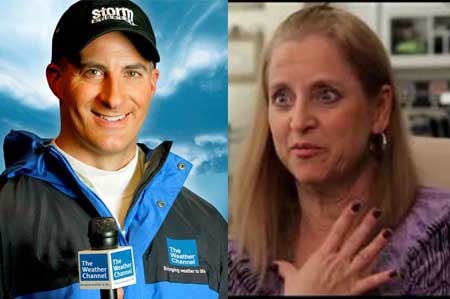 Jim Cantore (left) and his ex-wife Tamra Cantore (right)
