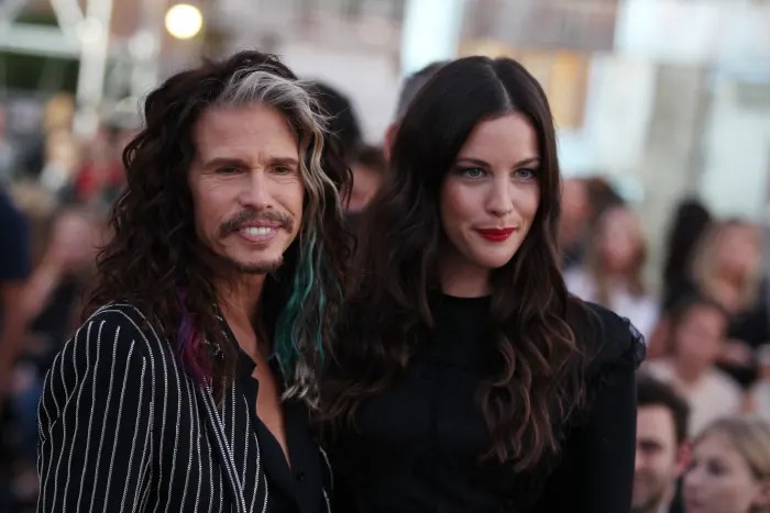 Steven and Liv Tyler attend the Givenchy fashion show during Spring 2016 New York Fashion Week on September 11, 2015.