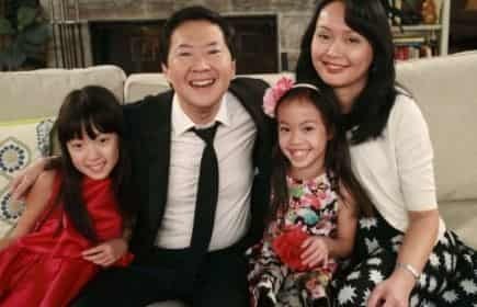 Ken Jeong with his wife, Tran Ho and two daughters, Zooey and Alexa Jeong. Source: Instagram