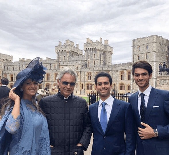 Amos Bocelli With His Bother, Father And Stepmother Source: Instagram