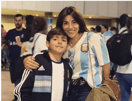 Benjamin Aguero Maradona With His Mother In Airport Source: Daily Mail