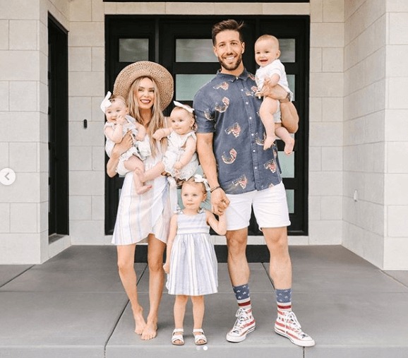 Darik Chatwin Wife And Children (Triplets) Source: Instagram