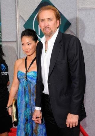 Kal-El Cage parents Nicolas Cage and Alice Kim. Source: Pinterest