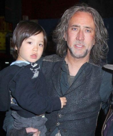 Kal-El Cage with his Father Nicolas Cage. Source: Pinterest