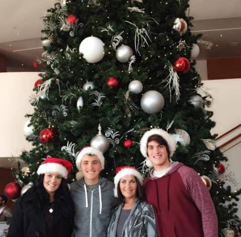 Kristi Branim Fox with mother Gloria Darlene and sons Kyler and Caleb on Christmas. Source: Facebook