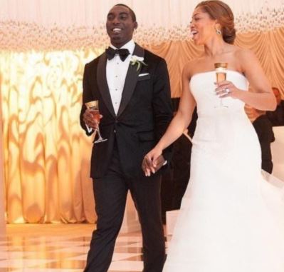Morgan Harvey and her husband Kareem Hawthorne at their wedding. Source: Instagram