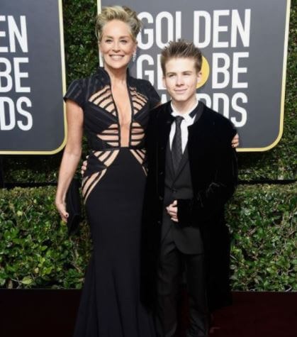 Roan Joseph Bronstein with his mother Sharon Stone. Source: Pinterest