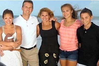 Shelley Meyer with her spouse Urban Meyer and children Gisela, Nicole, and Nathan. Source: YouTube