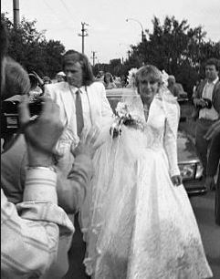 Mariana Simionescu and Bjorn Borg at their wedding day
