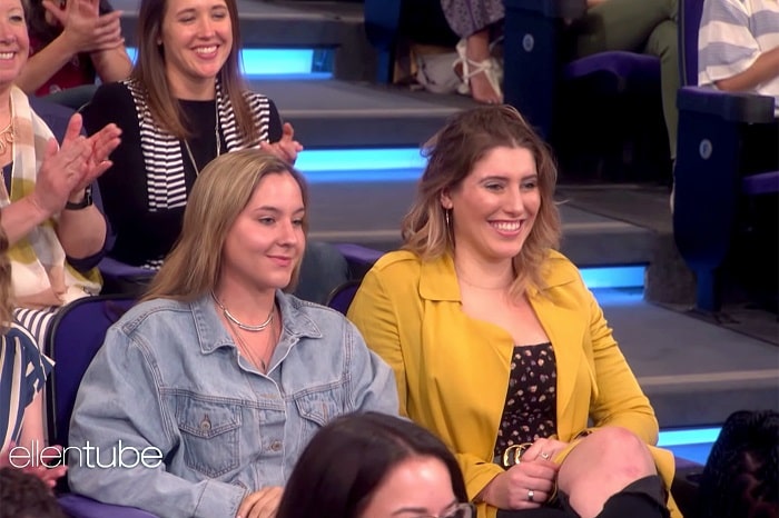 Sophia on the audience side of The Ellen DeGeneres Show