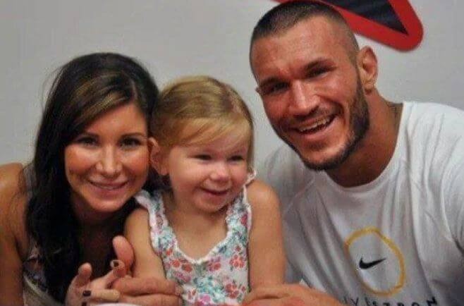 Alanna Marie Orton with her parents, Randy Orton and Samantha Speno. Source: Superbhub.com