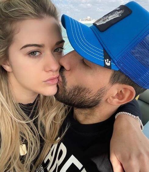 Leonel del Castillo's son, Sergio Aguero with his girlfriend, Sofia Calzetti. Source: Instagram