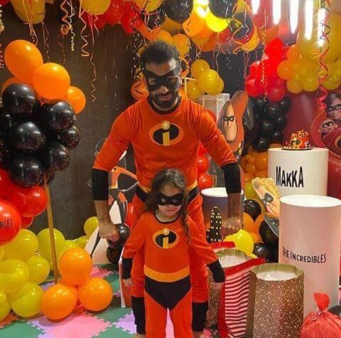 Makka Mohamed Salah with her father, Mohamed Salah, celebrating her 6th birthday. Source: Instagram