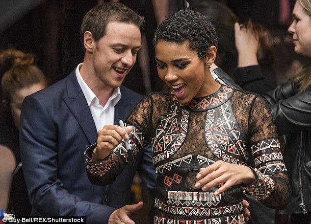 Alexandra Shipp and her ex-boyfriend, James McAvoy. Source: Liverampup)