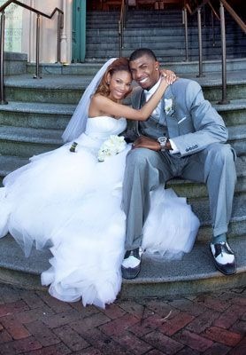 Tyrus Thomas wedding photo with his wife Jamie Patrice (Photo: Pinterest)