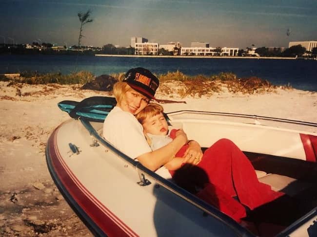 Carter Jenkins with his mother