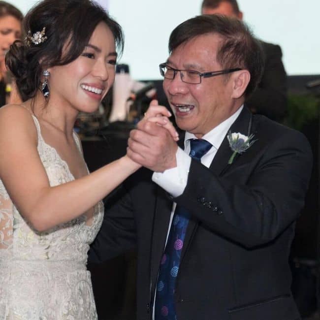 Linda Phan with her Father