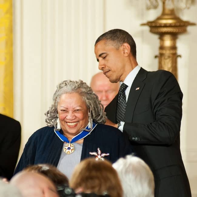 Toni Morrison and Barak Obama
