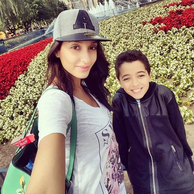 Omar Fatehi with his sister Nora Fatehi