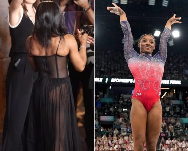 Simone Biles Transparent Dress