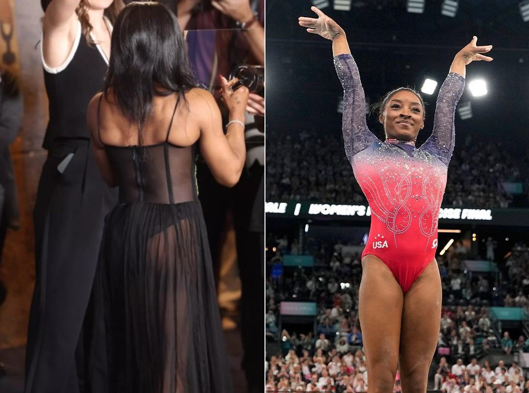 Simone Biles Transparent Dress